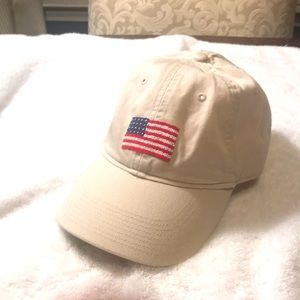 Smathers & Branson Needlepoint American Flag Baseball Hat